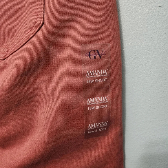 Gloria Vanderbilt women's Amanda jeans autumn blaze orange size 18WS sho… - Picture 4 of 7